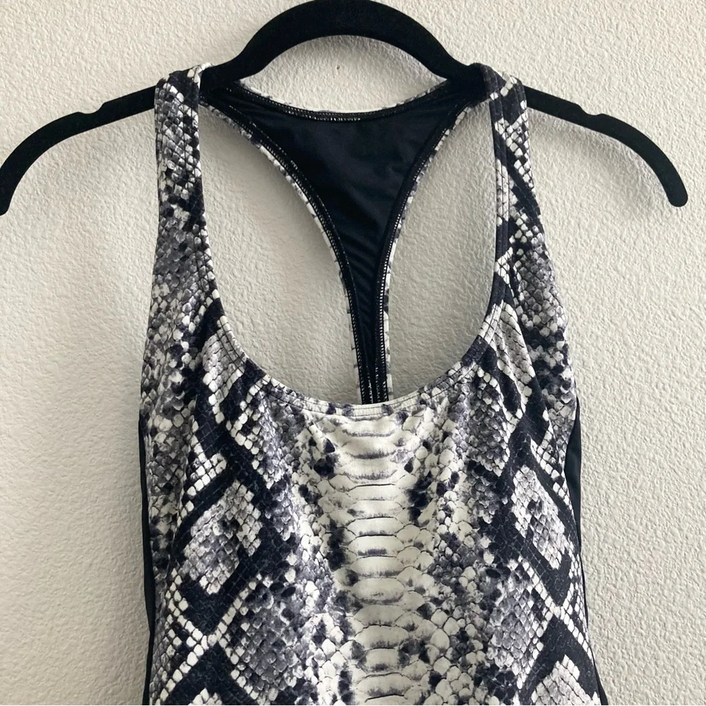 Michael Michael Kors Snake Print Racerback One Piece Swimsuit Spring Summer Swim - Picture 5 of 12